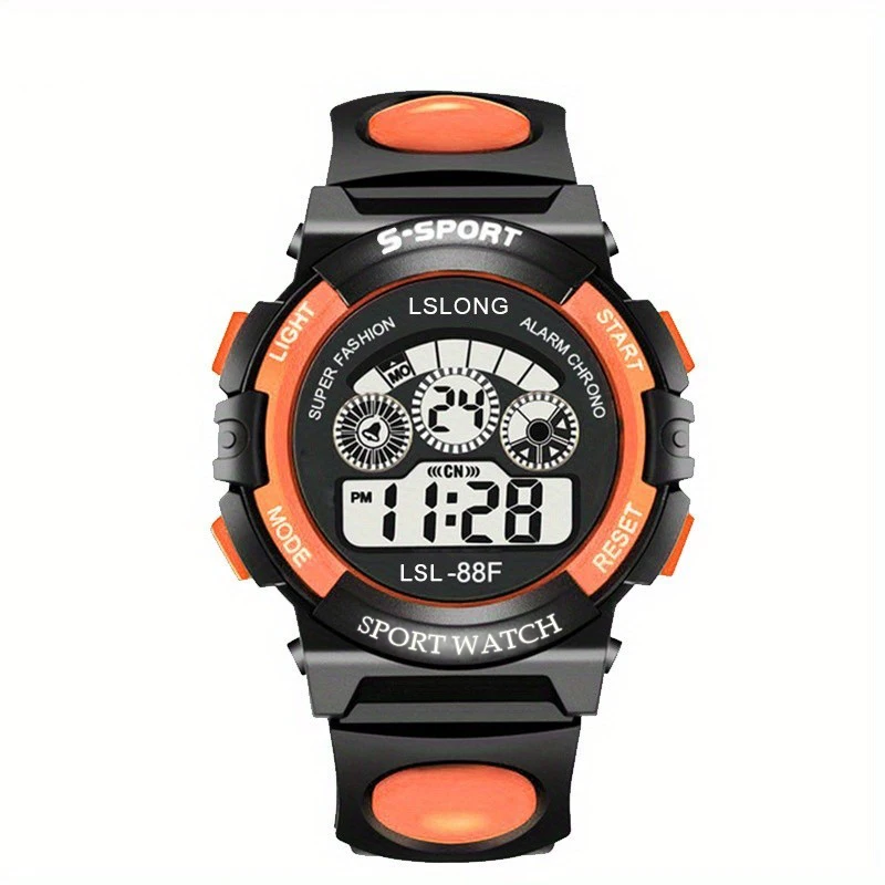 Glow in Dark Kids Watch Multi Colors Electronic Digital Watch with Alarm Clock for Children Non Waterproof
