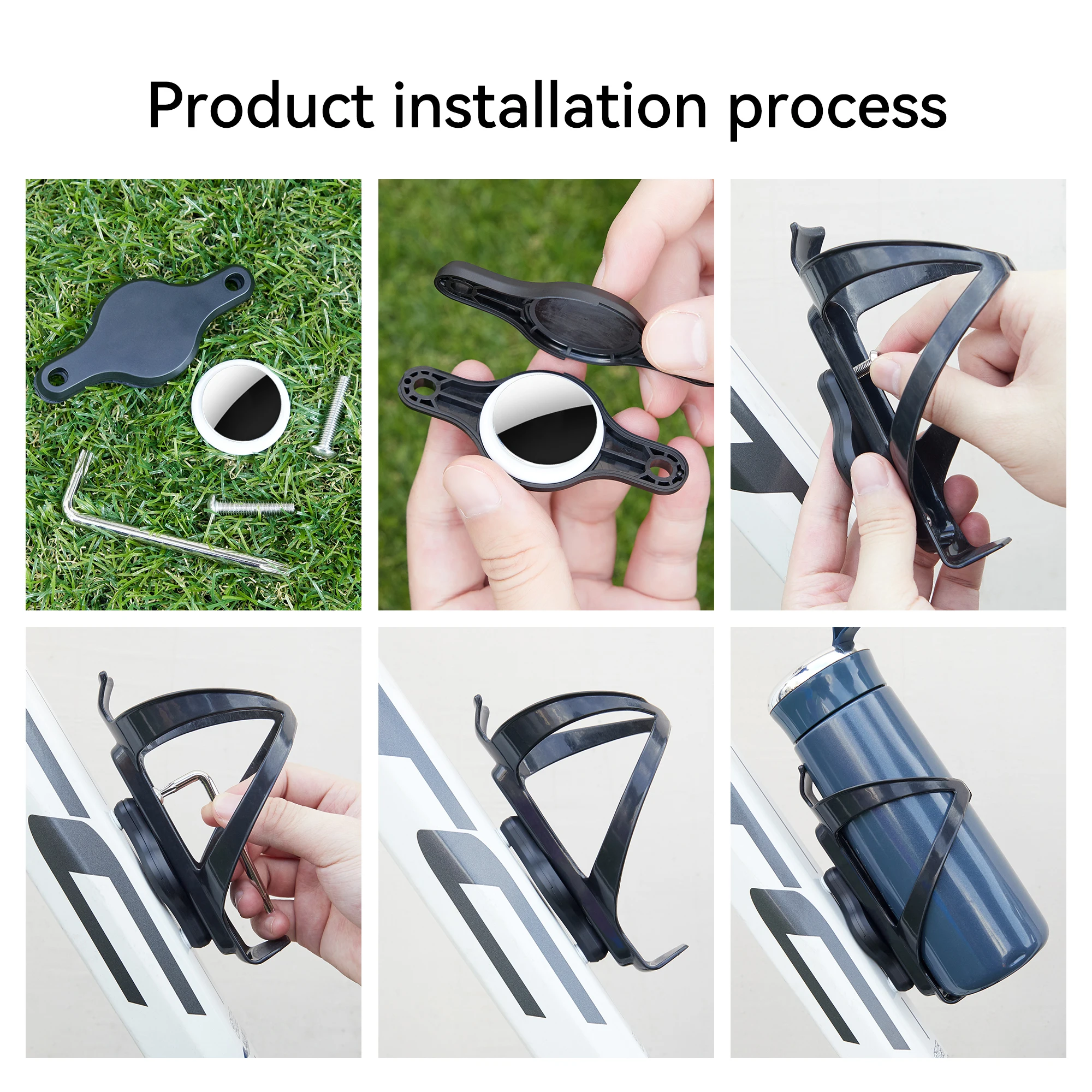 ل أبل AirTag حافظة دراجة جبل محدد دراجة جبل حامل حماية ل الهواء علامة المقتفي يغطي مقاوم للماء زجاجة قفص