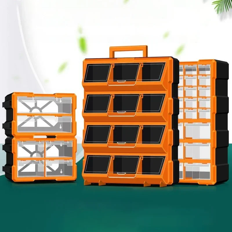 Multifunctional Parts Organizing Boxes Transparent Plastic Drawer Storage Box Classifier Empty Professional Home Tool Organizer