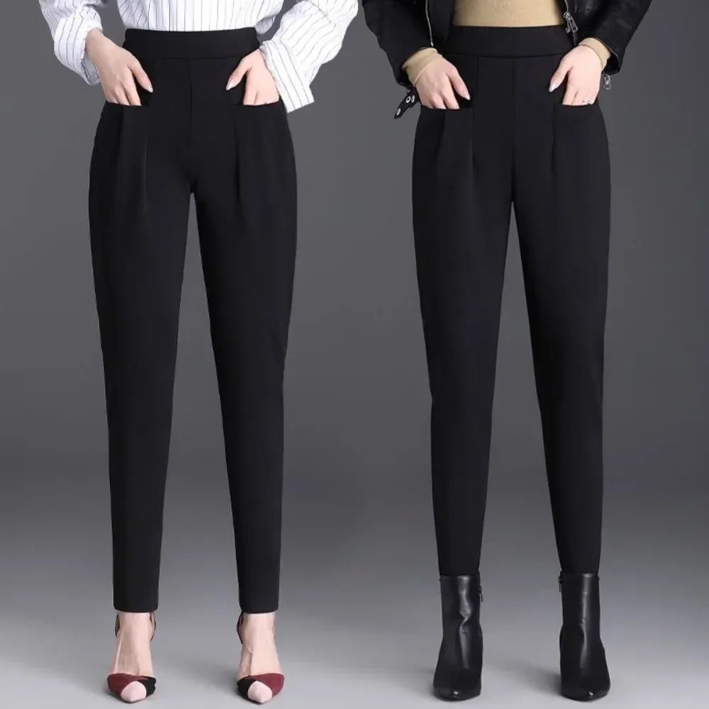 Women Spring Autumn Thin Tapered Carrot Pants High Waist Slimming Casual Daily Chic Minimalist Versatile Streetwear New