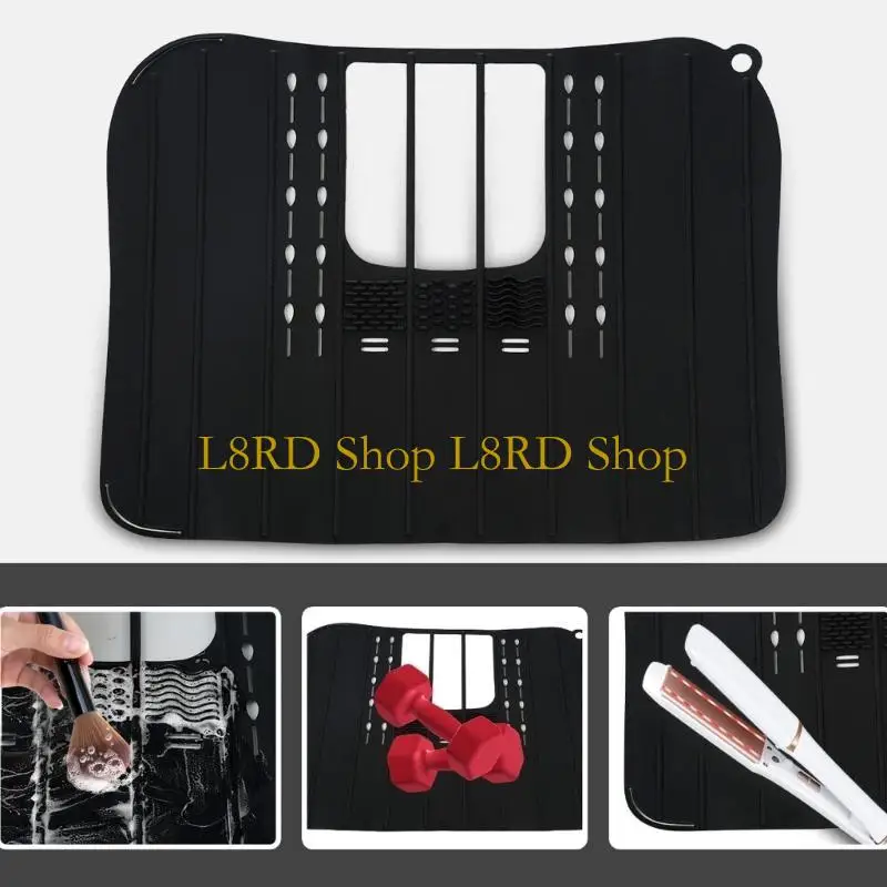 L8RD Foldable Sink Cover Silicone Beauty Makeup Brush Mats Small Bathroom Sink Cover Makeup Organizers Mats - view 4