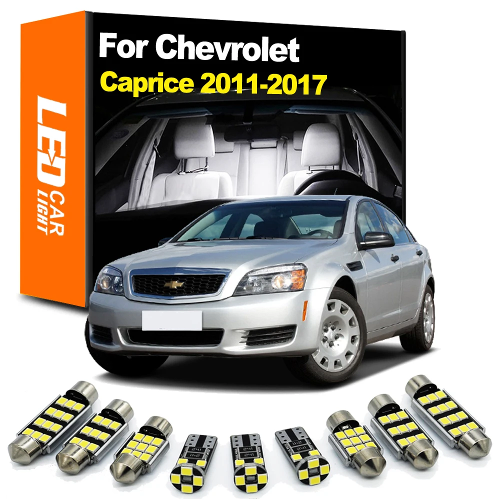 

Zoomsee 10 шт. Canbus для Chevrolet Chevy Caprice 2011 2012 2013 2014 2015 2016 2017 комплект светодиодных ламп для салона автомобиля