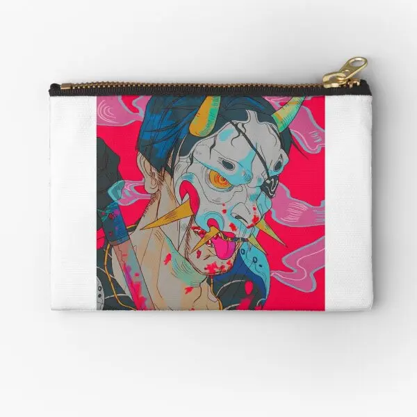 

Hannya Man Zipper Pouches Underwear Coin Storage Pocket Wallet Cosmetic Packaging Key Women Pure Men Socks Small Bag Panties