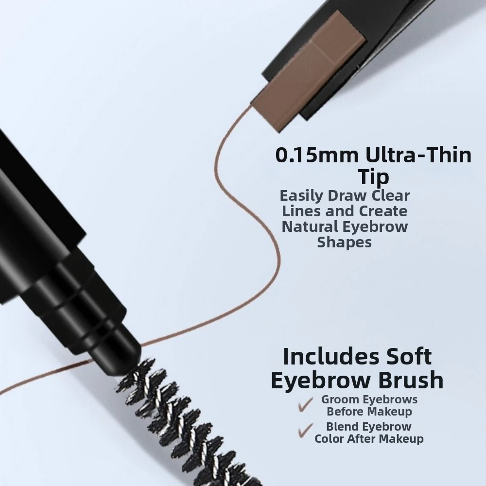 Waterproof Eyebrow Pencil Long Lasting Triangle Shape Double Head Eyebrow Pencil 4 Color Options