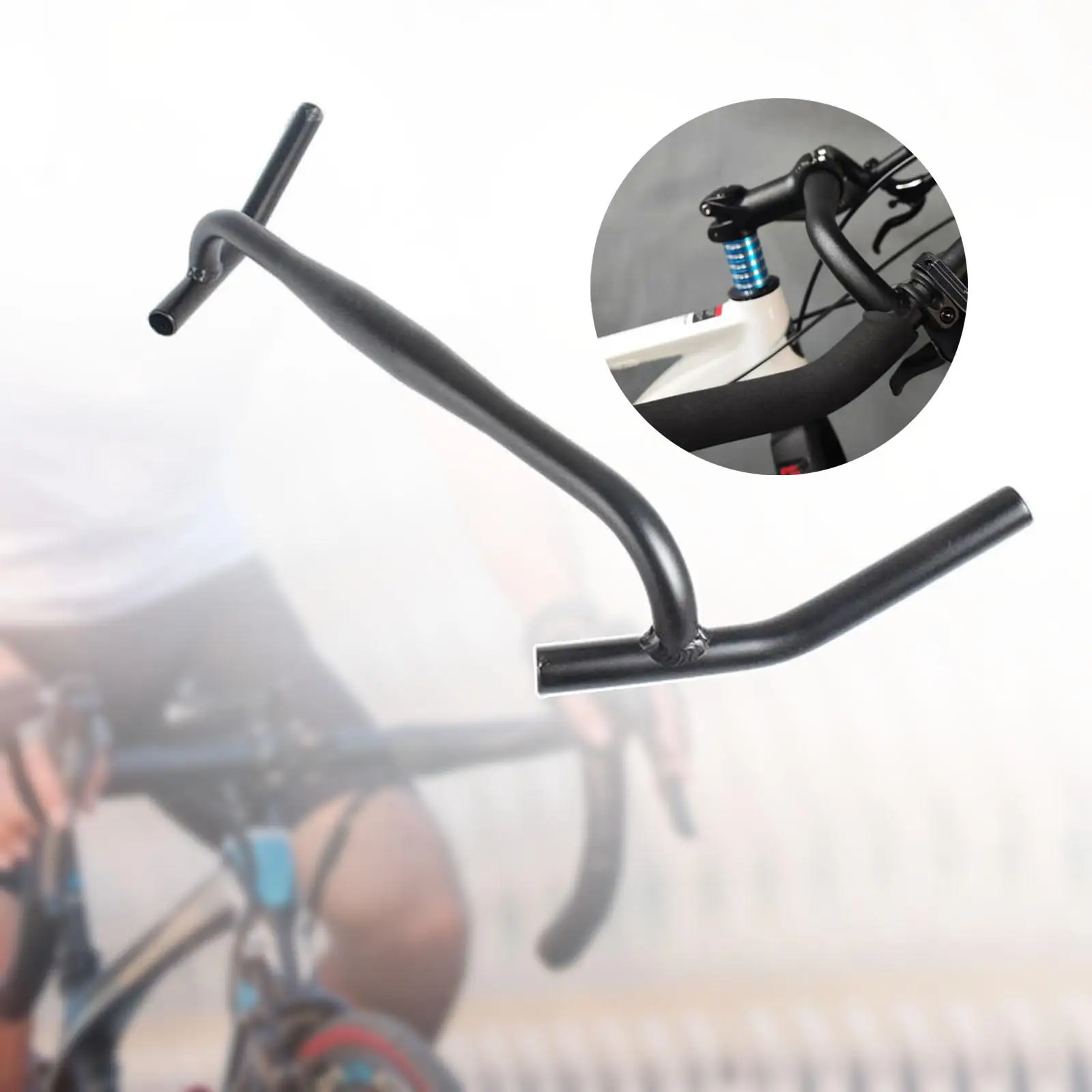 

Двухколесный руль, сверхлегкий универсальный руль длиной 62 см, прочный плоский стержень из алюминиевого сплава, велосипедный аксессуар для езды на велосипеде на открытом воздухе