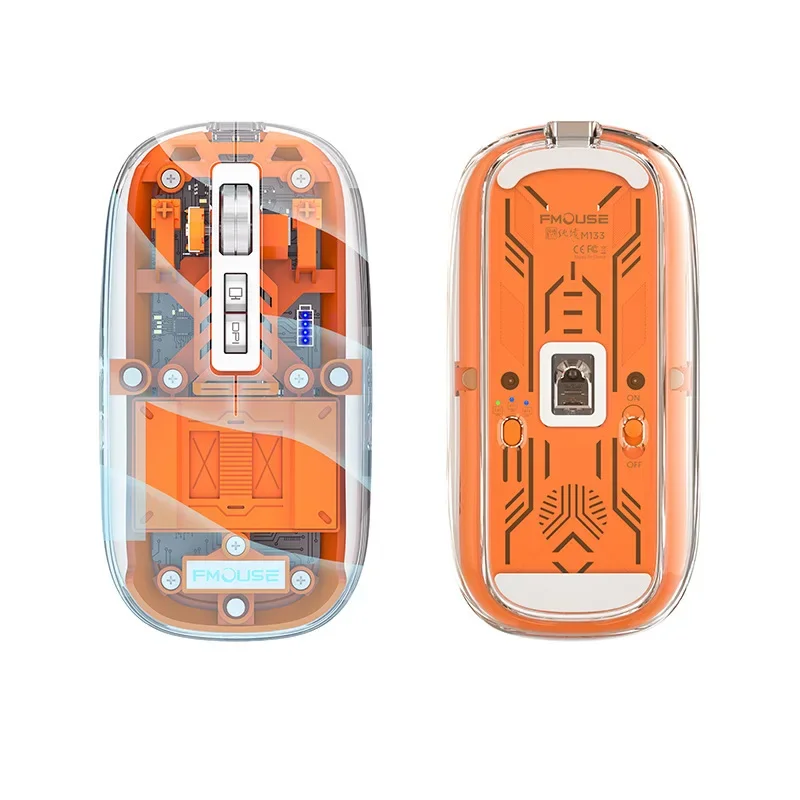 Bluetooth Transparent Mouse, Wireless, Luminous, Magnetic Suction, Silent, Suitable for Apple Mobile Phone, Tablet, Laptop