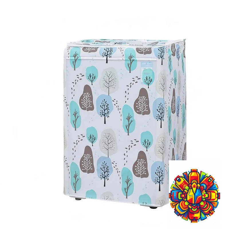 Dustproof Smooth PEVA Waterproof Washing Machine Cover 1PC for Home and Laundry Use