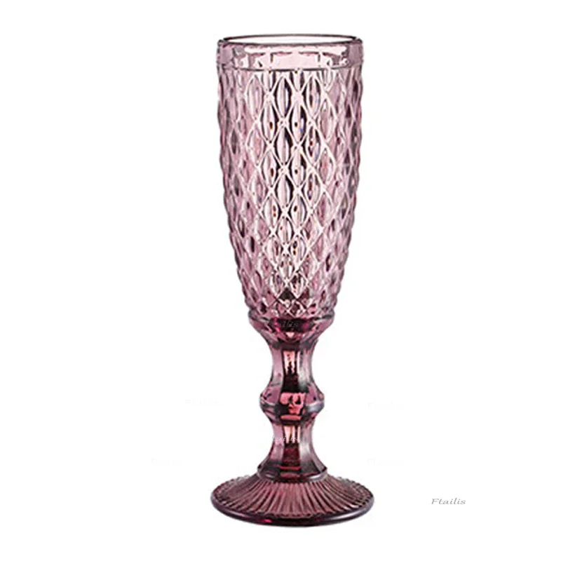 200ml Creative Diamond Goblet Family Bar Banquet Relief Champagne Whiskey Brandy cup Art Fashion Wine Drinkware