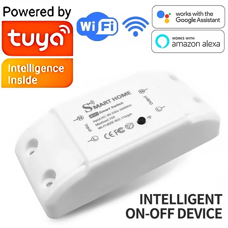 

Tuya WiFi Smart Switch APP Wireless Controller Universal Breaker Timer Smart Life Work Switch Alexa Accessories