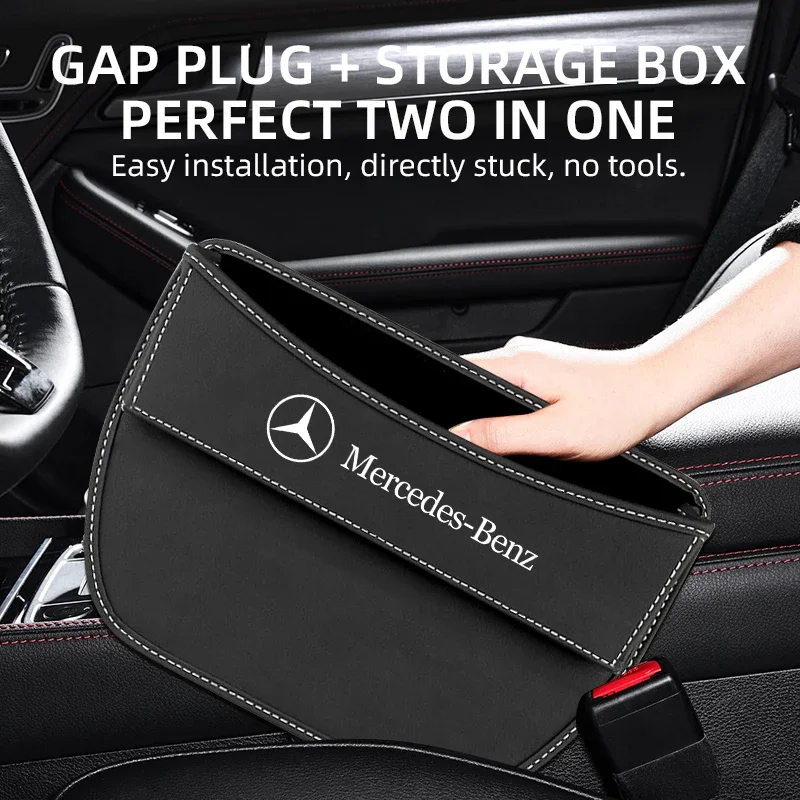 Car Seat Crevice Gap Storage Bag Organizer Pocket Slot Storage Cup Holder For Mercedes Benz W211 W204 W210 W203 CLA GLA