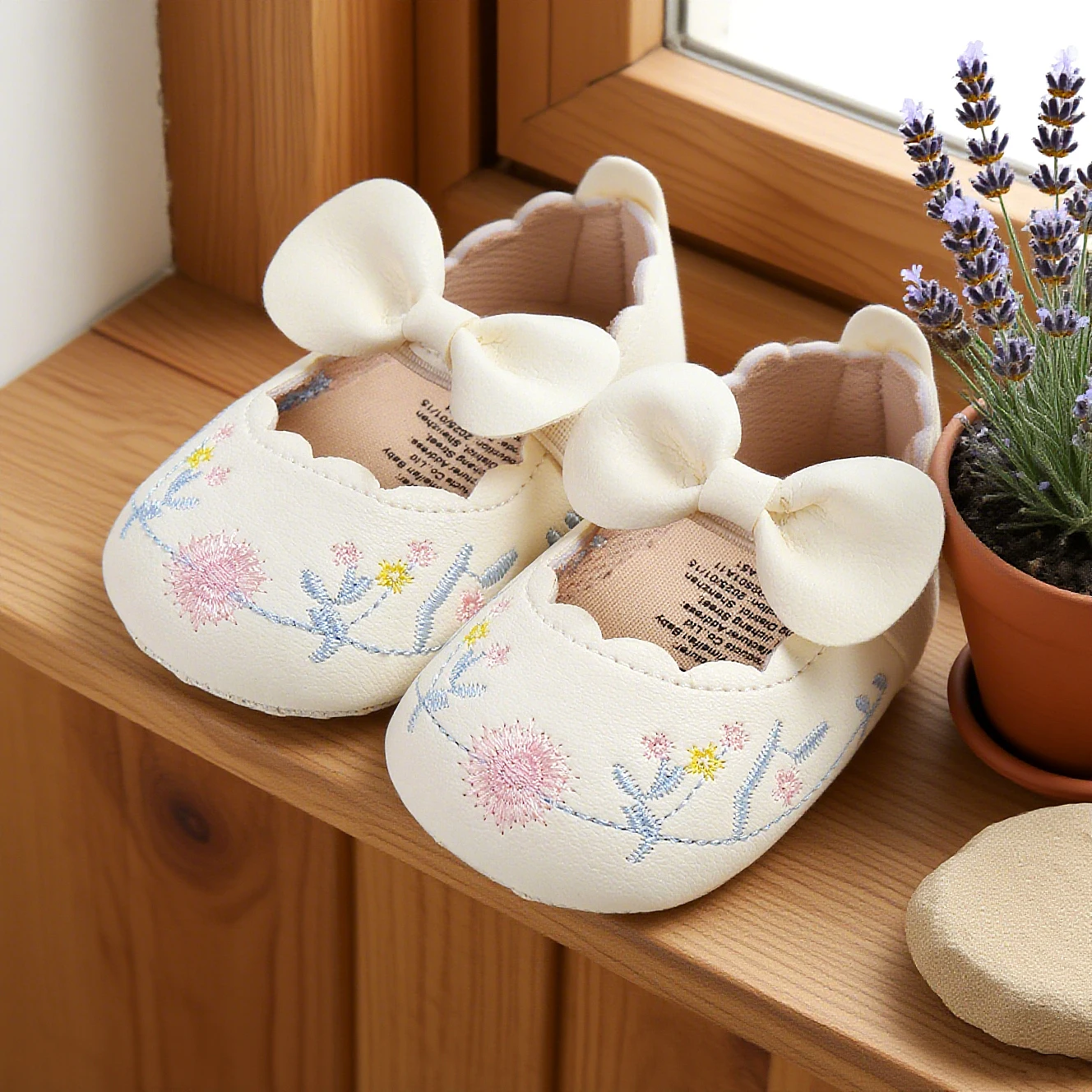 

Туфли Мэри Джейн на плоской подошве для маленьких девочек с бантом, нескользящая мягкая подошва из искусственной кожи для новорожденных, модельные туфли для первых ходунков