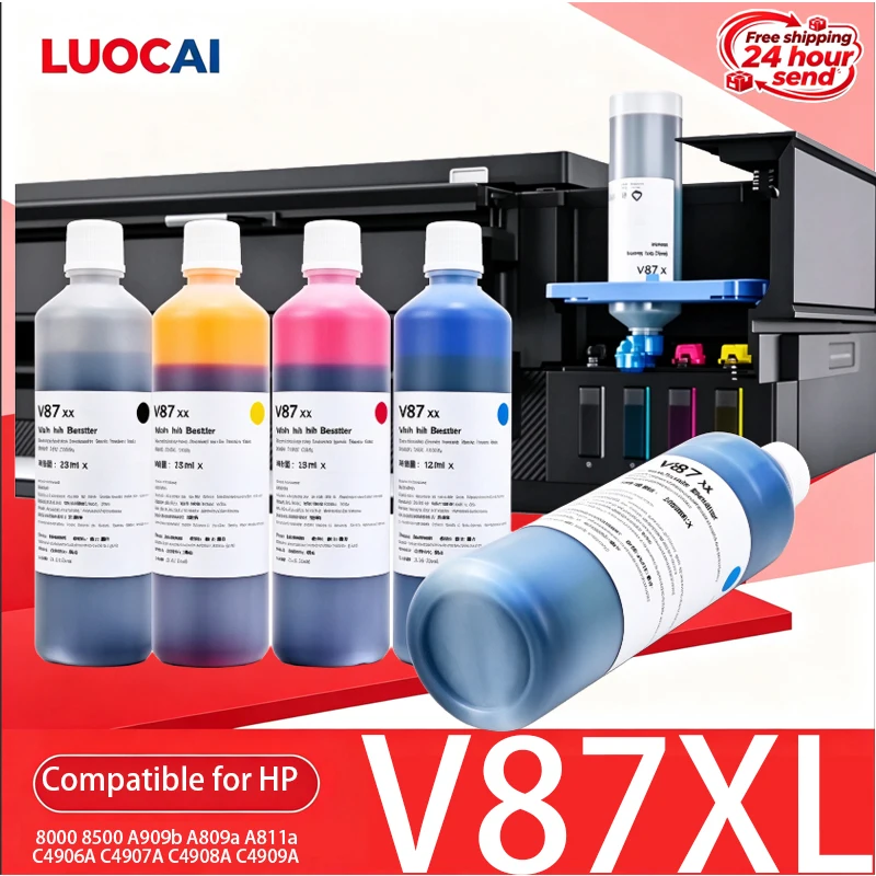 500ml V87XL Pigment Ink Compatible For HP Special For Plotters SmartTank MFP Printer