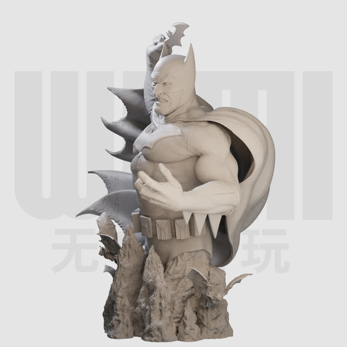 1/10 bust battle version GK resin white mold handmade model