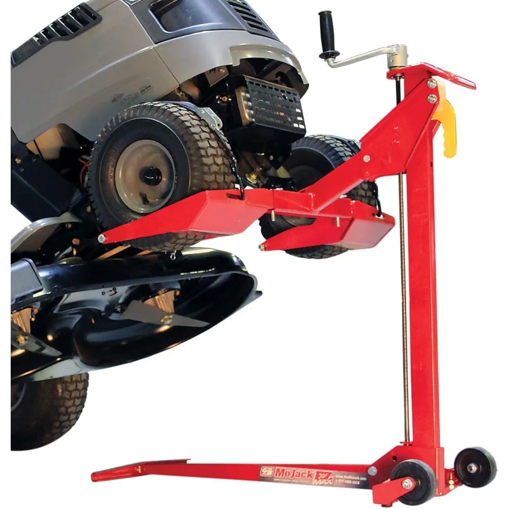 Riding Lawn Mower Lift, 450lb Lifting Capacity, Fits Most Residential & ZTR Mowers, Space-Saving Folding, Ideal