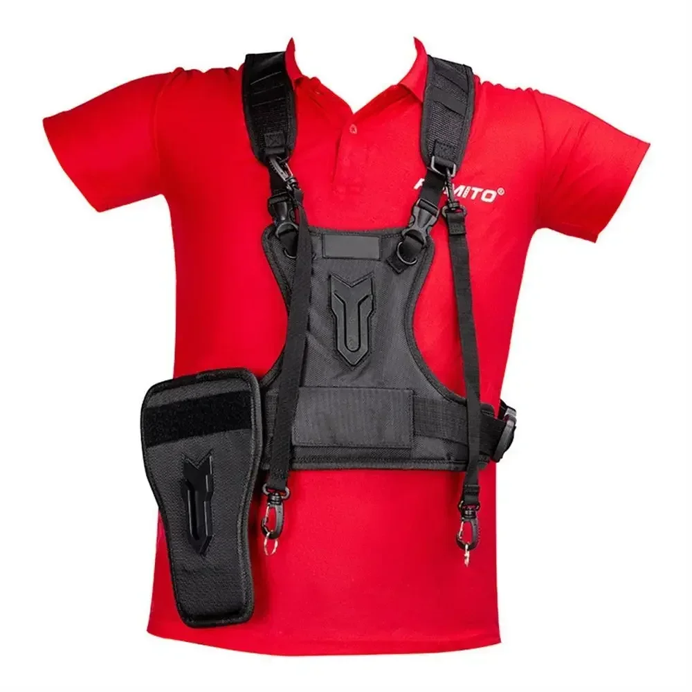 Multi Dual 2 Camera Carrying Chest Harness System Vest Quick Strap with Side Holster