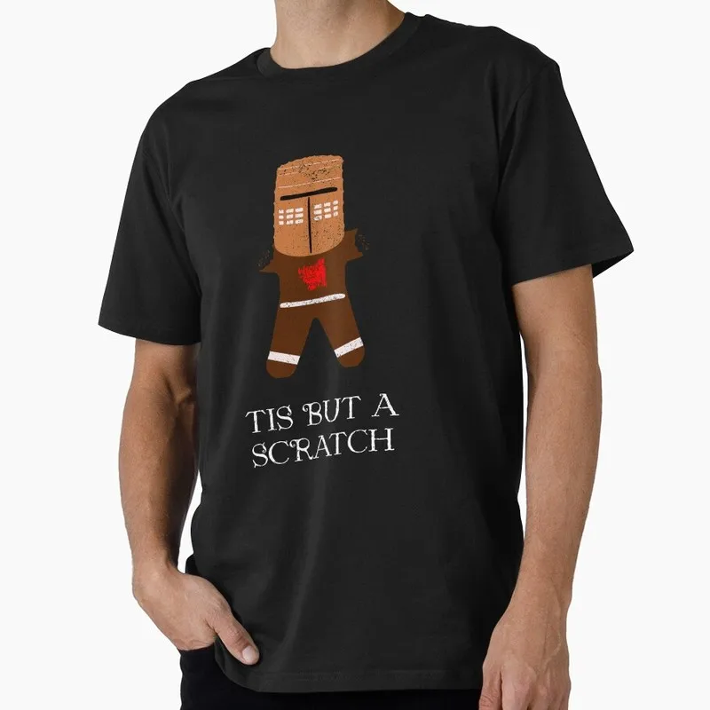 Tis But A Scratch - Gingerbread Black Knight Funny Monty Python Gift T-shirt British Comedy Graphic clothes US size Tops S-6XL