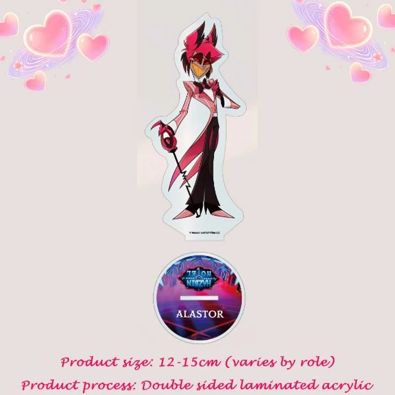 Vox Balck Balloon Market Ver. Suporte de Acrílico para Recriação de Figuras: Placa de Acrílico Colecionável do Alastor e Sir Pentious - Brinquedos e Ornamentos