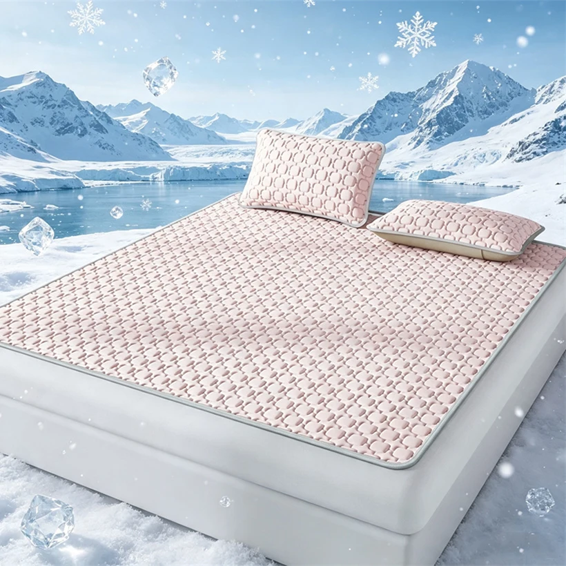 Silk Pillowcase Set - Materassino Rinfrescante in Lattice Naturale, Coprimaterasso