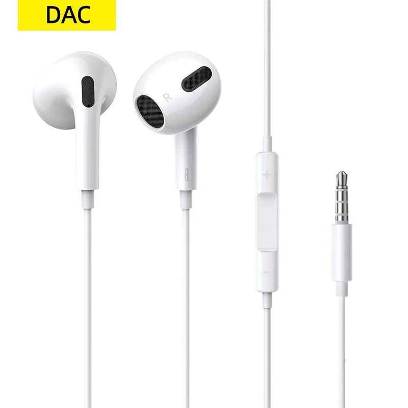 سماعة أذن سلكية 3.5 ملم مع ميكروفون يتم التحكم فيها سلكًا داخل الأذن سماعة رأس للموسيقى الرياضية داخل الأذن سماعة أذن