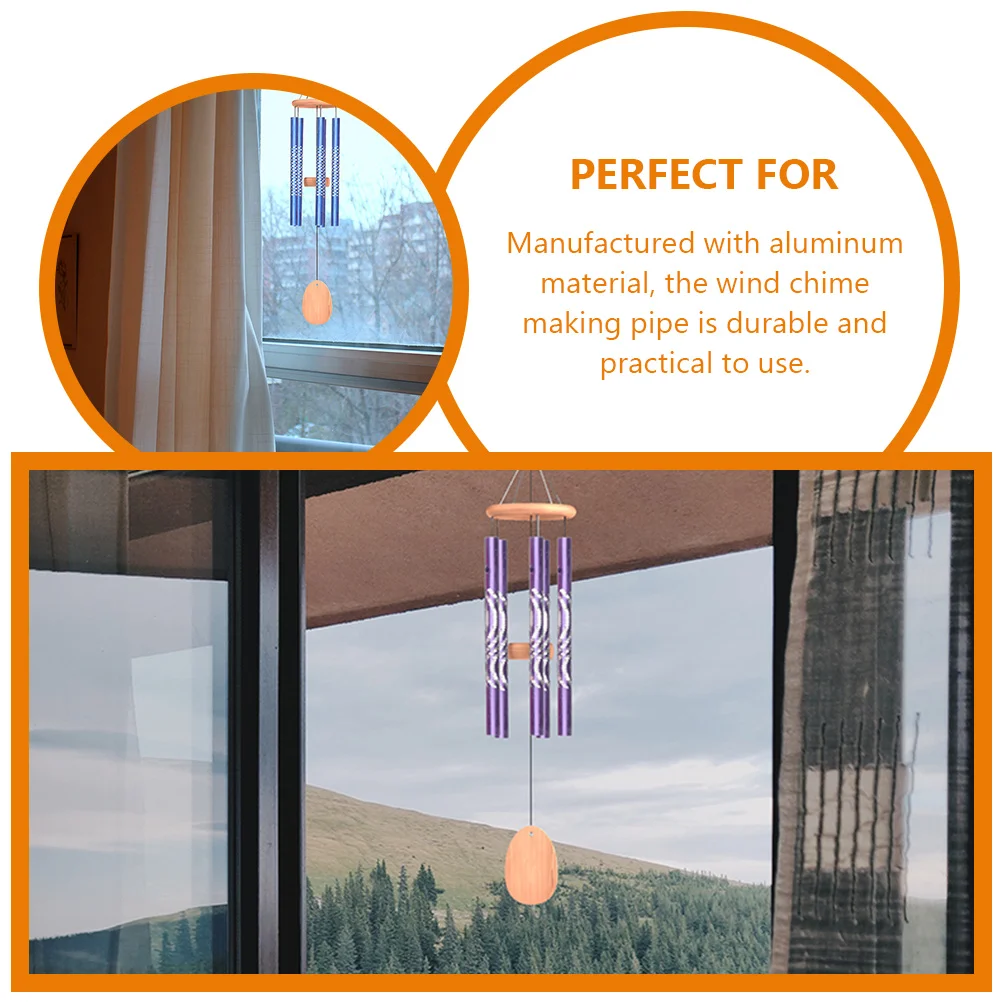 

30pcs DIY Wind Chime Tubes Home Decoration Kindergarten Crafts Aluminum Pipe Blue Purple Pink Outdoor