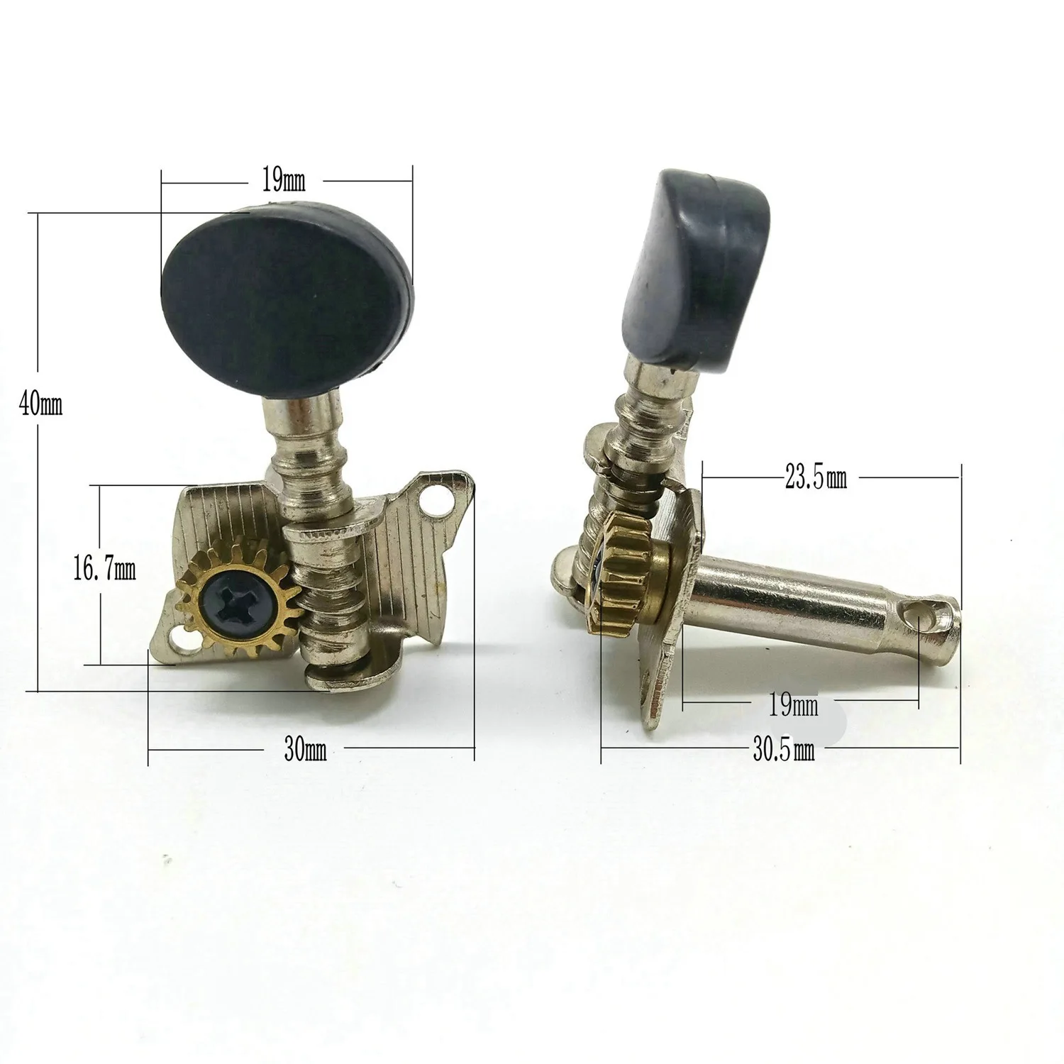 ABKV-1 Set Uk-300T Ukulele Piezo Pickup Preamp 2-Band Eq Equalizer & 4 Pcs Metal Opened Ukulele Uke Tuning Pegs Tuners