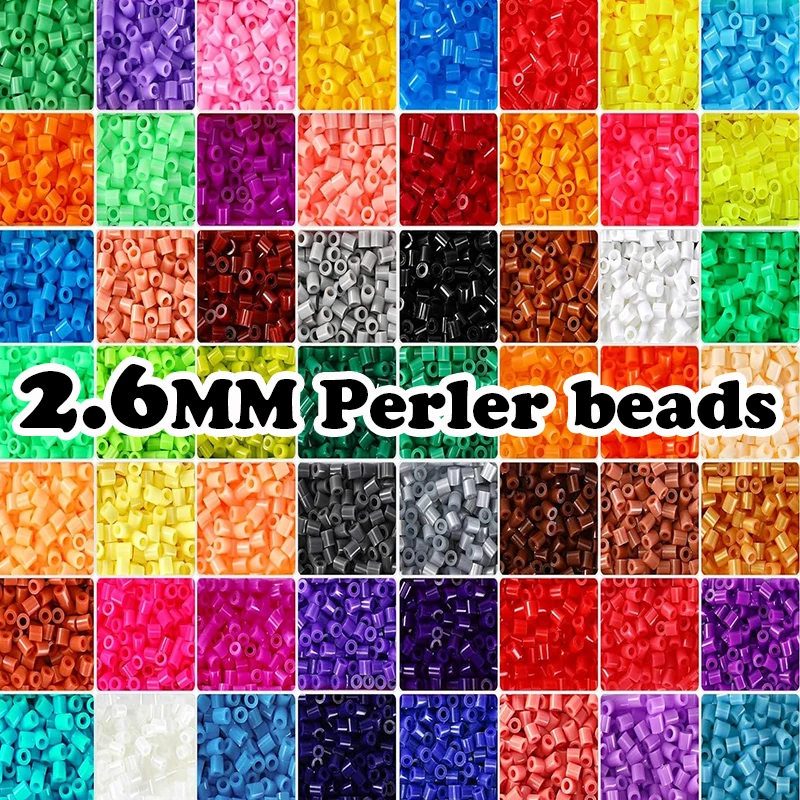 

2.6MM 1000Pcs Fuse Beads Kit hama Perler beads Pixel Art DIY Puzzle for Children Iron beads High Quality Handmade Craft Toy Gift