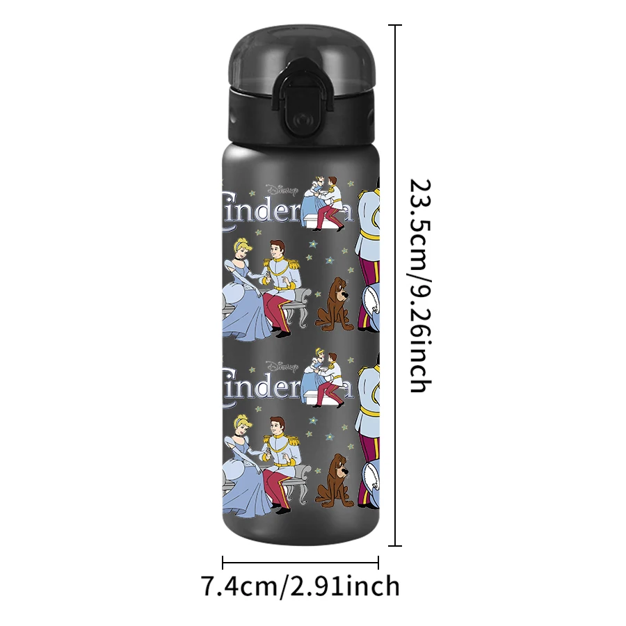 1 قطعة ديزني سندريلا/الأمير/الحفز 26 أوقية زجاجة ماء بلاستيكية كوب رياضي كهدية عيد ميلاد/العودة إلى المدرسة #3