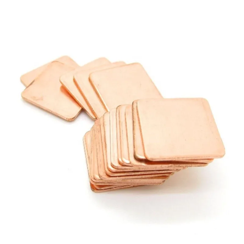 5pcs 0.3mm-1.5mm Copper Shim Heatsink Thermal Pad for Laptop GPU CPU Chip Heat Dissipation
