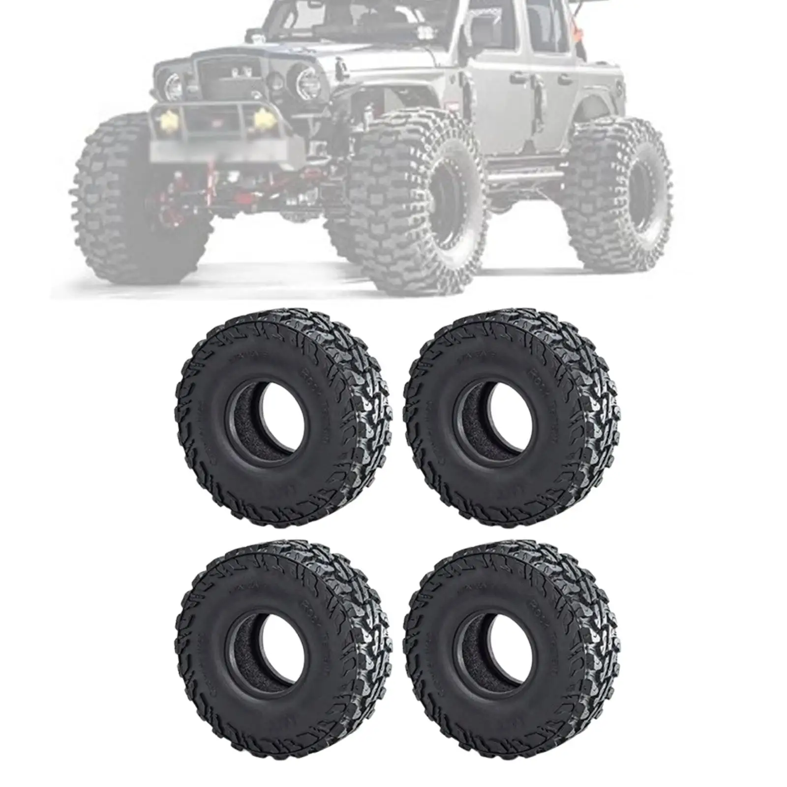 

4Pcs RC Crawler Tires Simulation Gravel Tire Skin for 90046 TRX6 Spare Parts