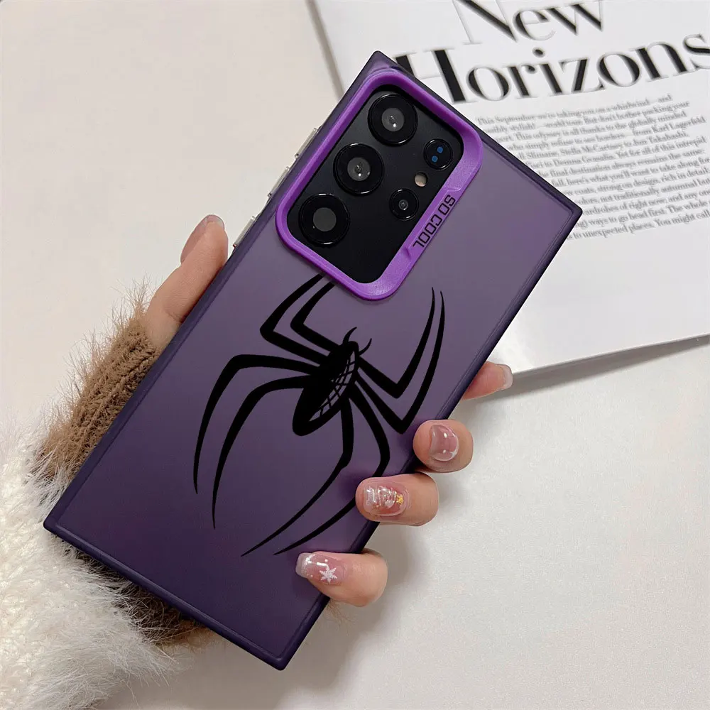 Spider Print Phone Case For Samsung Galaxy A71 A72 A73 A56 A55 A54 A53 A52 A52s A51 A50 4G 5G AntiScratch Hard PC Back Cover view 5