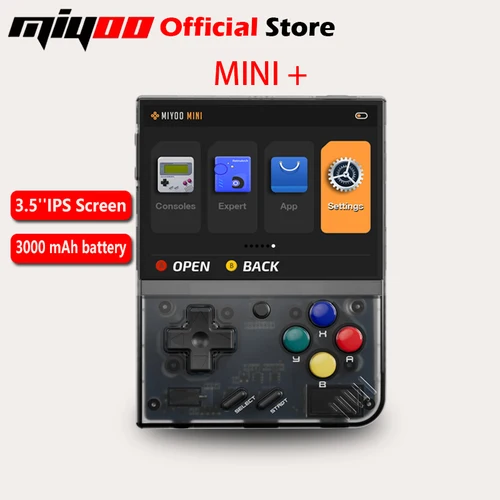 Consola de juegos portátil Retro MIYOO Mini Plus, pantalla IPS HD de 3,5 pulgadas, regalo para niños, sistema Linux, emulador de juegos clásico