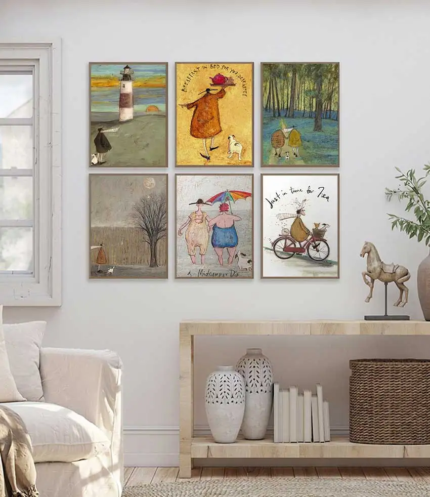 1pc frameless Sam T-Toft Art Poster Aesthetic Canvas Painting Posters And Prints Wall Picture For Bedroom Home Decor