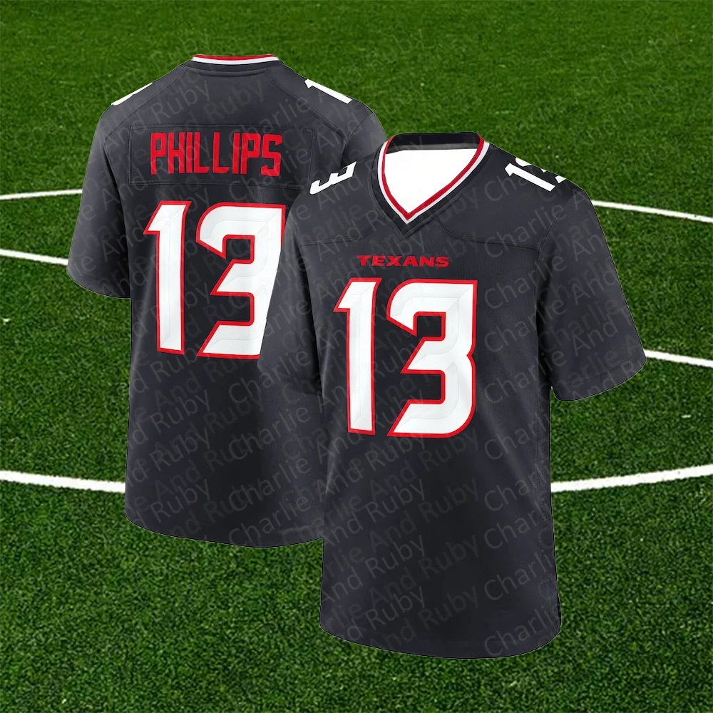 Jersey No.13/27/31 Delshawn Phillips Troy Pride Dameon Pierce Houston Texans Jersey Black Trend Fashion Clothing Short-Sleeve