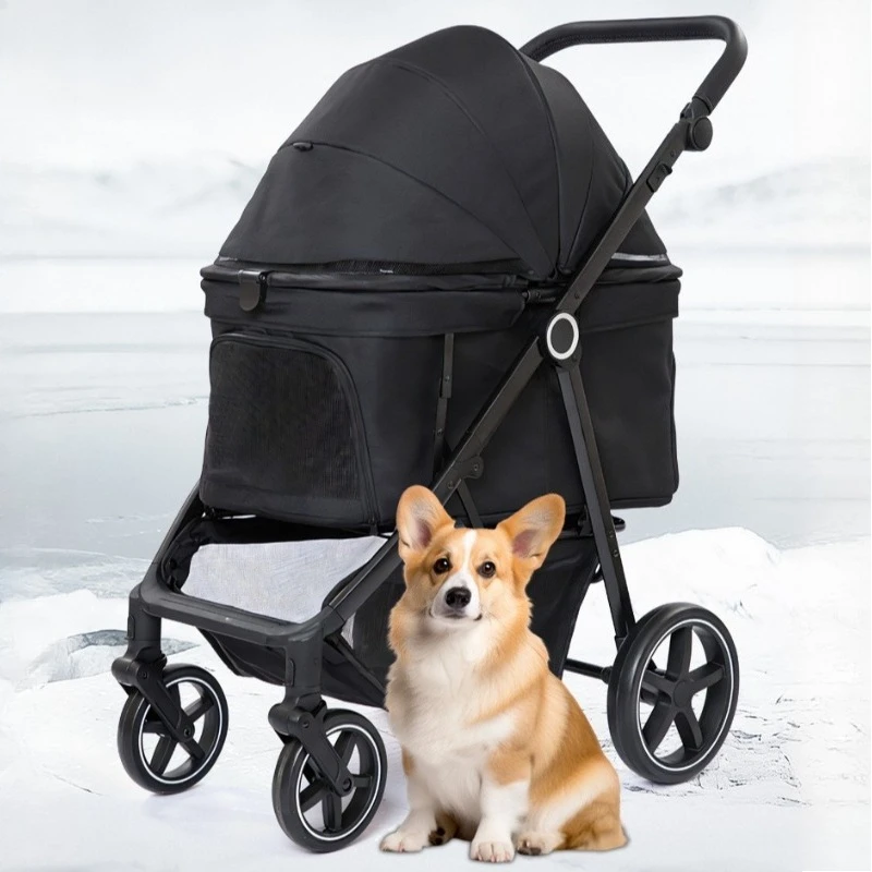 Carrito plegable ligero para perros y gatos pequeños y medianos - imagen 4