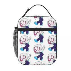 Ghost Spider Girl Lunch Bags Insulated Bento Box Waterproof Lunch Tote Leakproof Picnic Bags Cooler Thermal Bag for Woman Girl