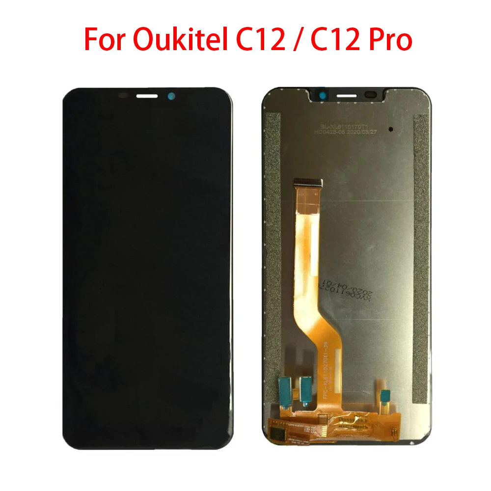 Full Display Screen For Oukitel C12 C15 C16 C17 C18 C19 C21 C22 C25 C23 Pro LCD Display Touch Screen Digitizer Assembly