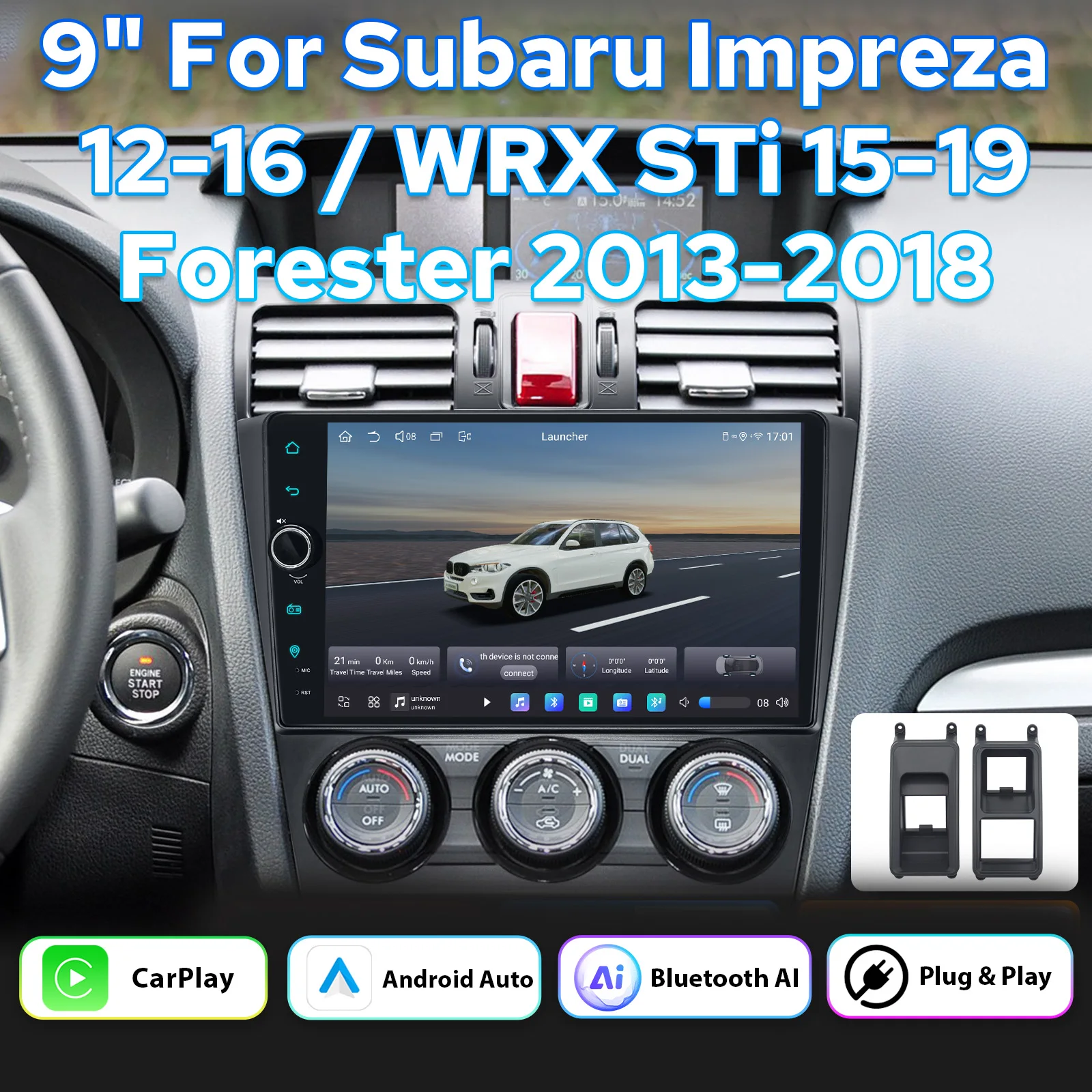 JOYING Android Car Stereo for Subaru Forester 2013-2015 Impreza 2012-2015 XV 2011-2015  Wireless CarPlay Android Auto GPS Radio