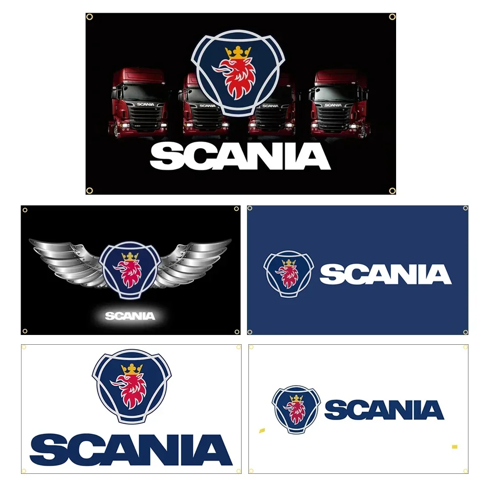 90x150cm Scanias Flag Polyester Printed Garage Racing Sports Car Decoration Banner Tapestry