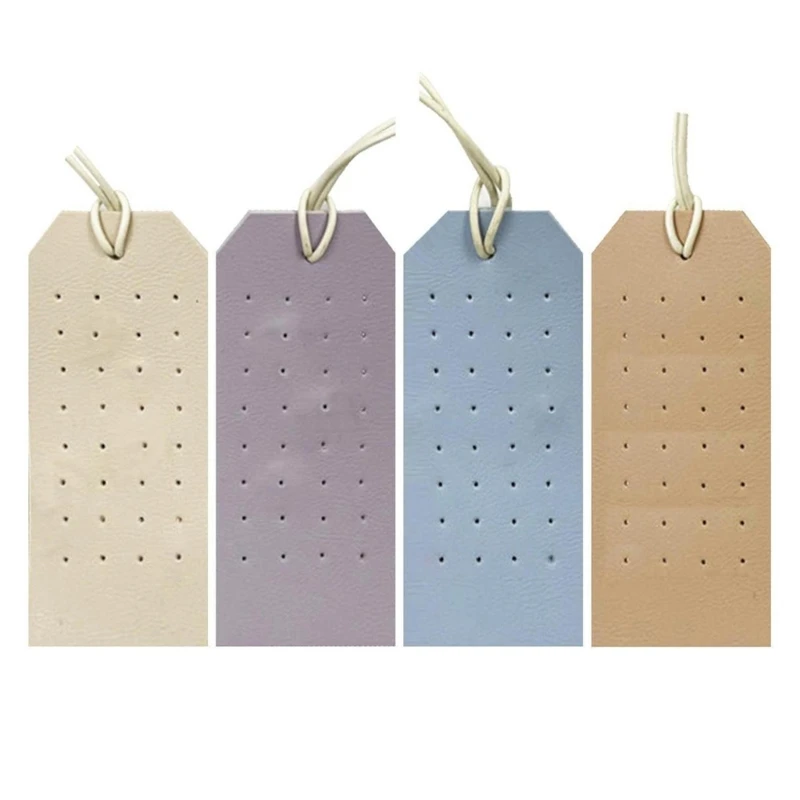 E0BF Versatile Jewelry Display Board Stylish Leather Earring Board with Easy to Clean Display Holder for Daily Use