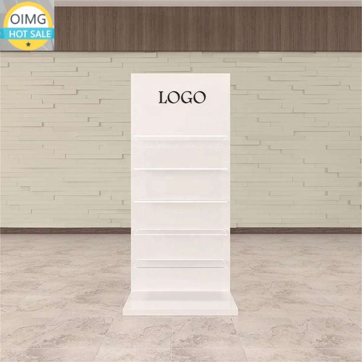 Beauty Nail Salon Display Stand Cosmetics Shop Shelves Display Racks Makeup Showcase Cabinet