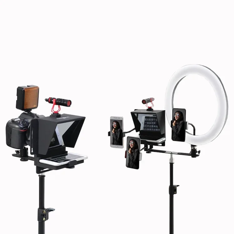 الملقن، هاتف محمول صغير محمول، لوحة نقش عالمية SLR، عارض الكلمات، بث مباشر للفيديو، نسيان الكلمات