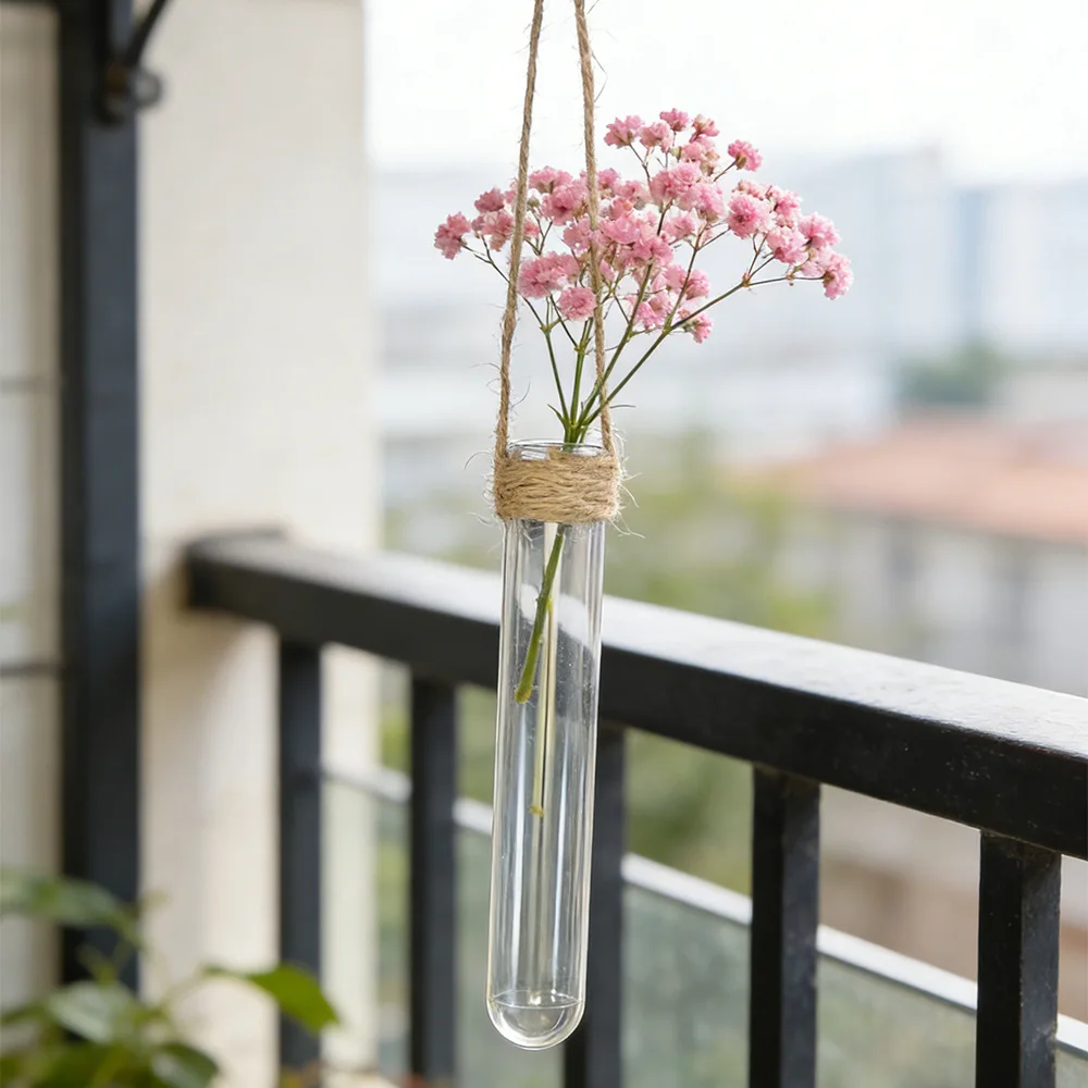 Hydroponic Flower Vase Wall-Mounted Test-Tube Vase Hydroponics Home Office Decor Air Plant Holder Home Garden Decor - view 3