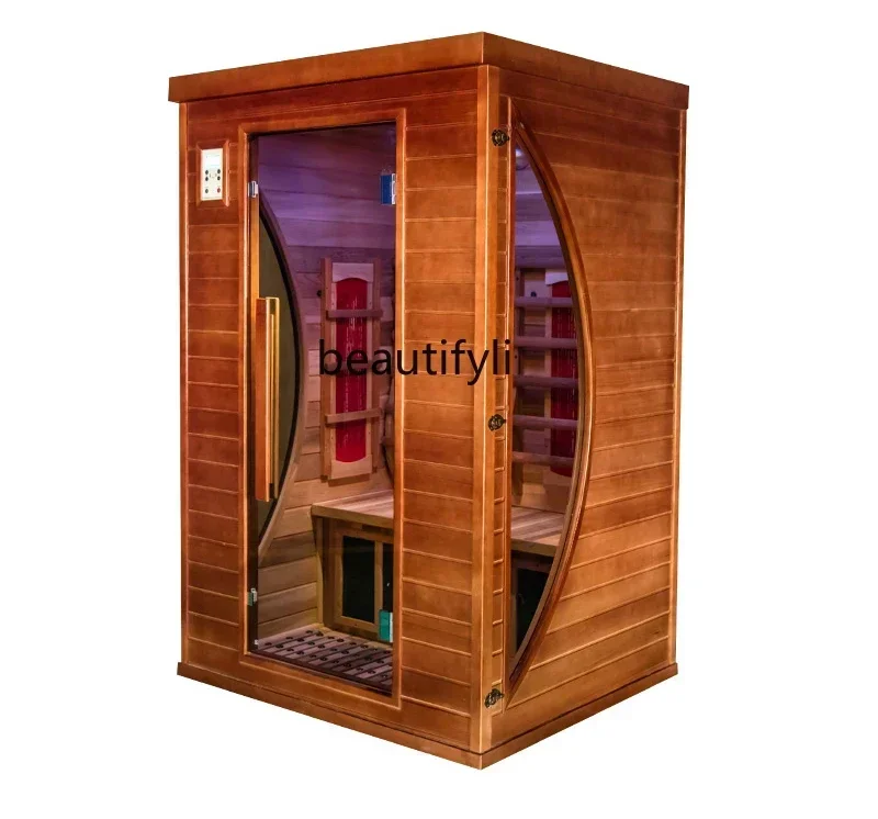 

cc182R Steam room Household and commercial wood sauna, sauna box Single double sweat sauna