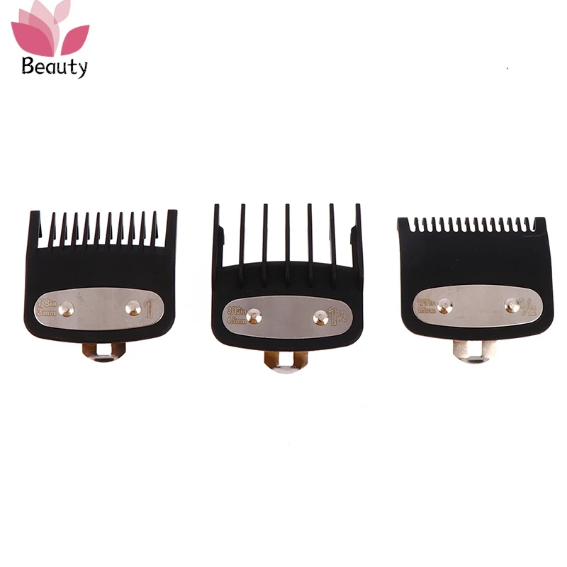 2/3PCS Clipper Guards for Wahl Hair Cutting Guides Limit Combs Attachment With Metal Clip 1.5/3.0/4.5mm Cutting Lengths Guard