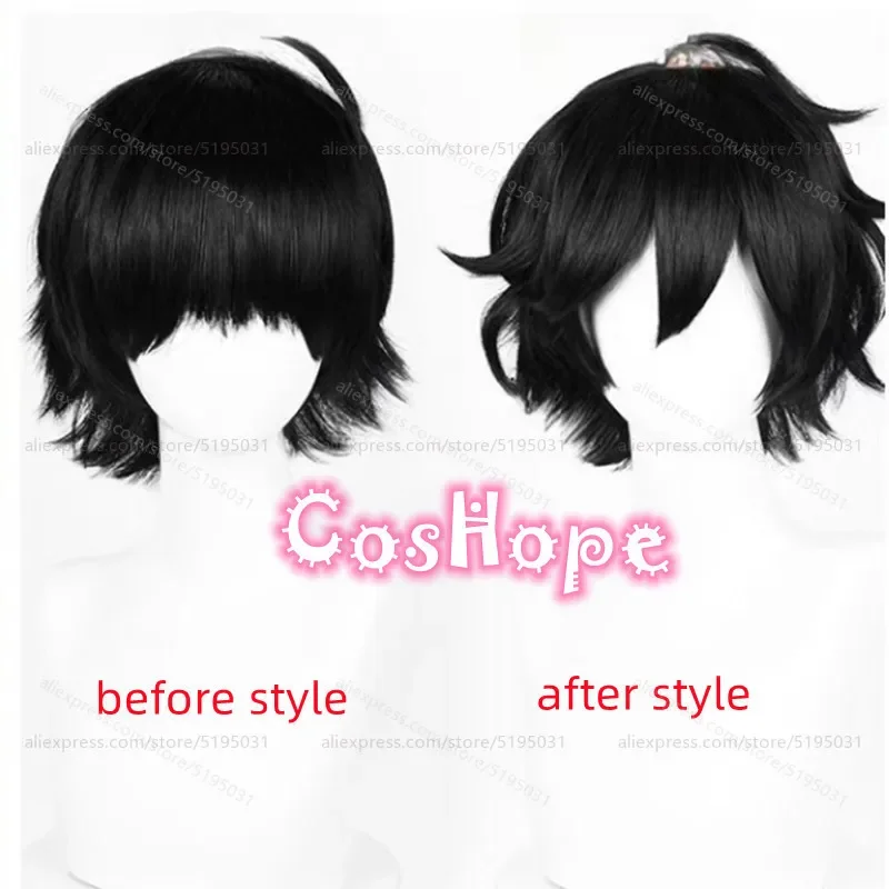 Andy and Leyley Cosplay Wig Men 28cm Short Hair Black Wig Cosplay Anime Wigs Heat Resistant Synthetic Wigs Halloween