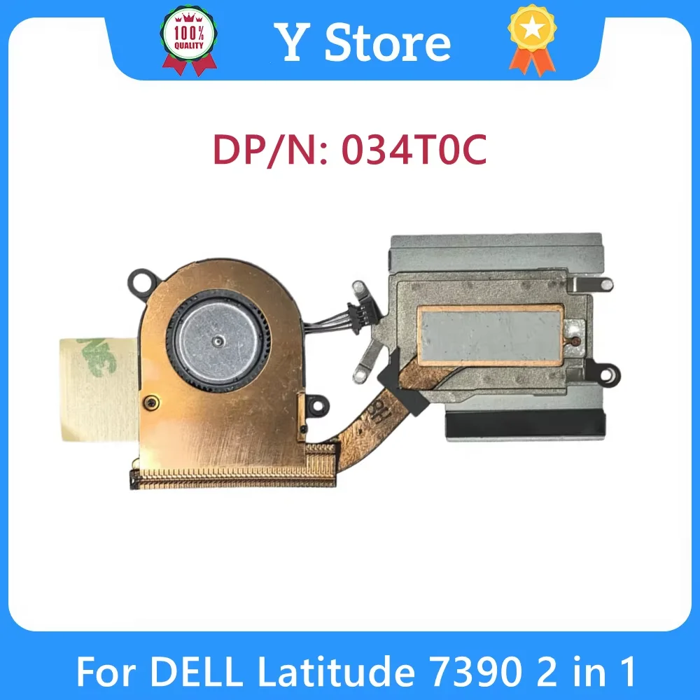 

Y Store 034T0C New Original For DELL Latitude 7390 2 in 1 Laptop CPU Cooling Fan With Heatsink Cooler Fan 34T0C AT26B001ZCL