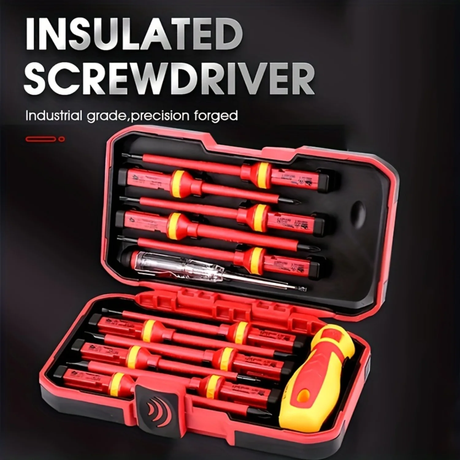 

13pcs 1000V Changeable Insulated Screwdrivers Set, Plug-pull Tip Insulated Torx Bit Set - Electrician Repair Kit