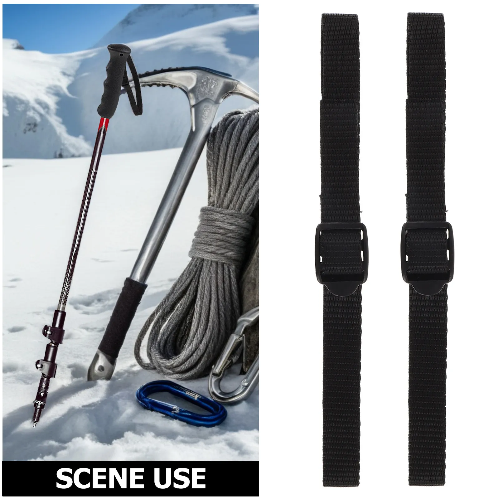 5Pcs Hiking Pole Wrist Lanyard Nylon Breathable Adjustable Strap for Ski Poles Walking Sticks Trekking Mountaineering Protective