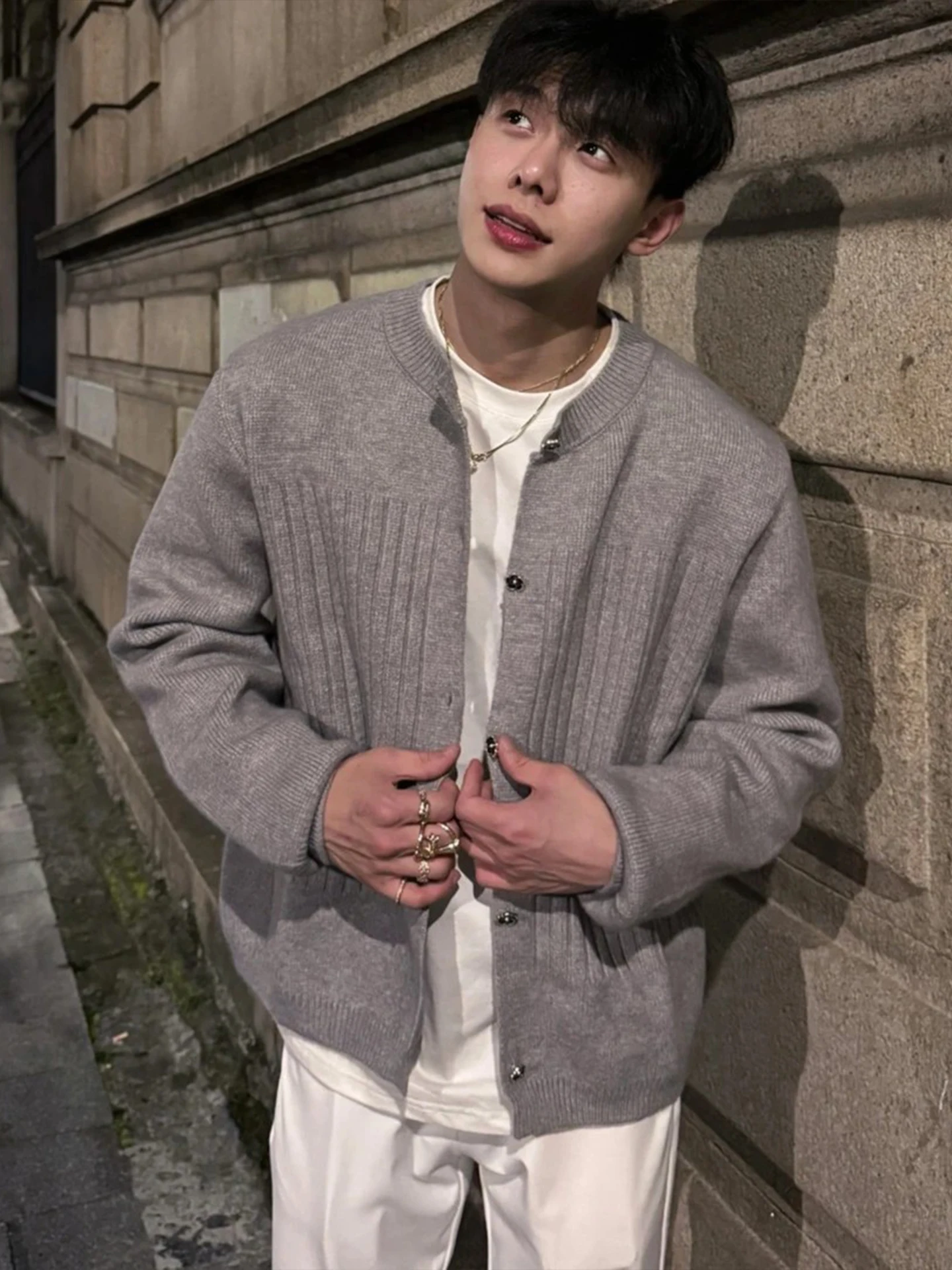 

Heavyweight Zipper Knitted Cardigan Jaet for Men American Sle Casual Haome Autumn Outerwear Leisure Vintage