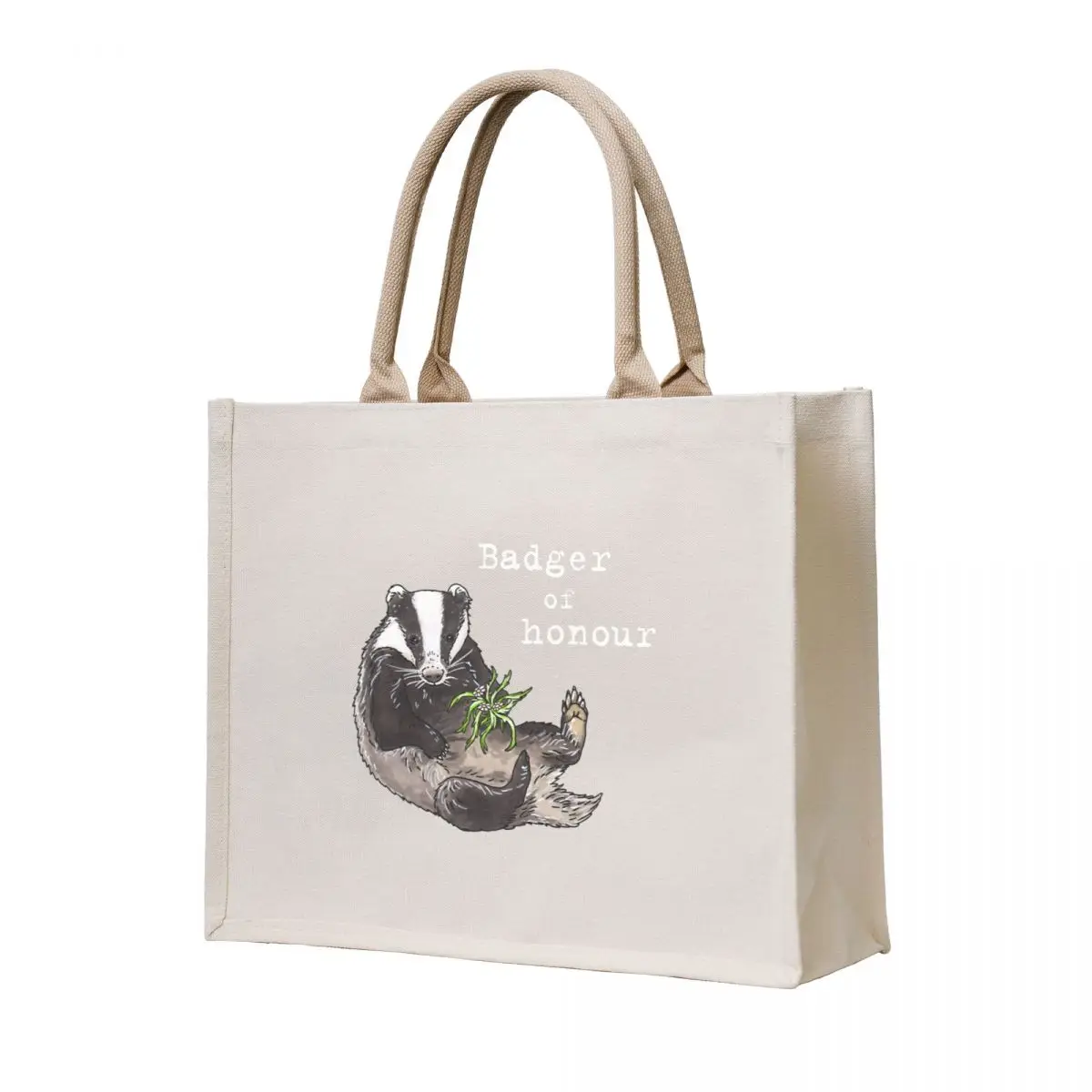 

Blaireau - Srie animale Tote Bag canvas tote Woman shopper bag Reusable bags Fabric bag